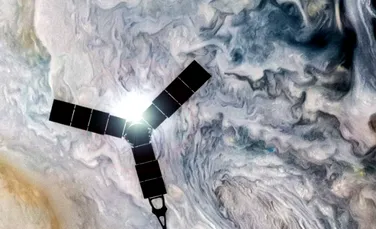 VIDEO + FOTO. NASA a prezentat imagini uimitoare cu polul nord al planetei Jupiter. Fenomenul bizar care are loc în atmosfera densă a gigantului gazos