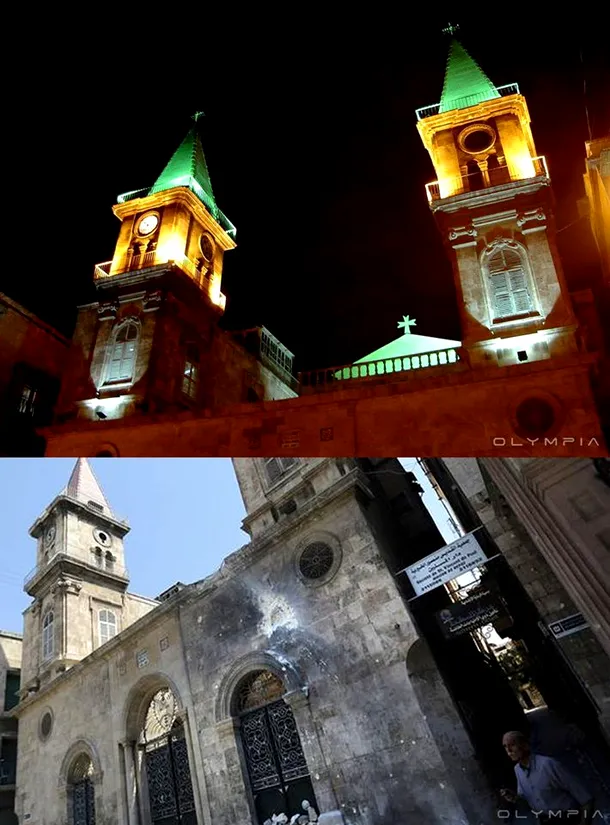 Oraşul sirian Aleppo de la monument la ruină. Efecte dezastruoase ale războiului din Siria