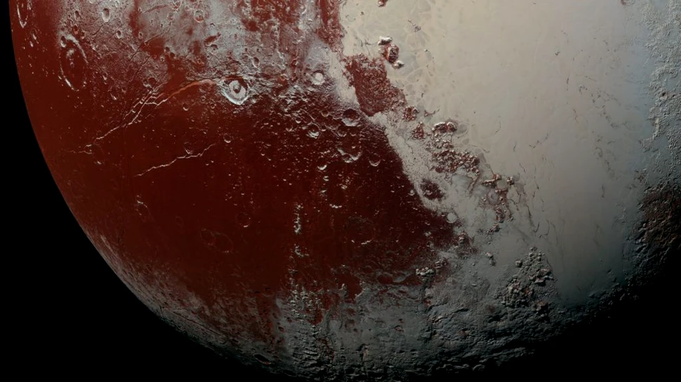 Cum ar fi fost create regiunile roșiatice observate pe suprafața lui Pluto