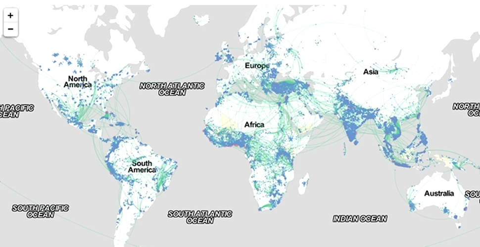 Facebook deţine date neştiute până acum, ce dezvăluie fluxurile migraţiei de pe Terra (GALERIE FOTO)