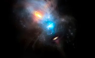 Două găuri negre supermasive au fost surprinse de astronomi în timp ce se ciocnesc. FOTO