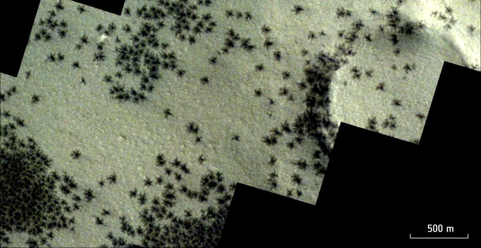 Sonda europeană Mars Express a observat „păianjeni” pe planeta Marte