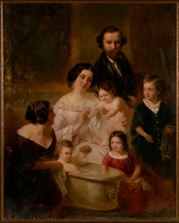 Portret de familie realizat de Edmund Wodick în 1855