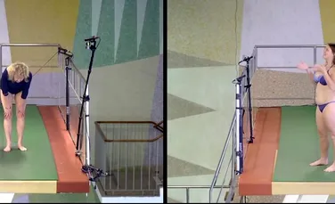 Cum reacţionează oamenii aflaţi pentru prima dată pe o platformă la 10 metri – VIDEO