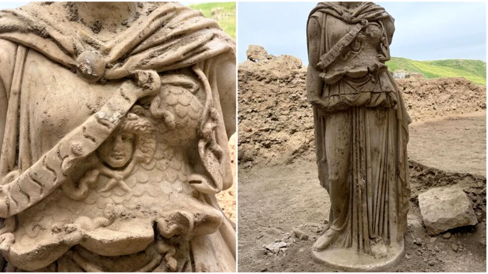 O statuie uimitoare care o înfățișează pe Atena, descoperită în Turcia