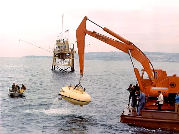 Unul dintre batiscafurile construite de J.Y. Cousteau
