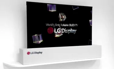 LG a inventat un televizor care se rulează atunci când nu este folosit pentru a nu ocupa spaţiu