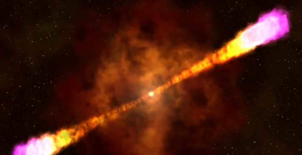 Astronomii au observat cea mai intensă explozie cosmică înregistrată ce a eliberat o cantitate de energie echivalentă cu cantitatea emisă de Soare în toată existenţa sa – GIF
