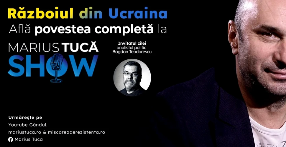 Marius Tucă Show – ediție specială „Războiul din Ucraina” pe Gândul