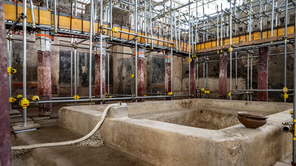 Un complex imens de băi termale a fost descoperit la Pompeii