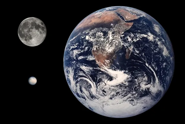Ceres este mult mai mică decât Terra sau Luna
