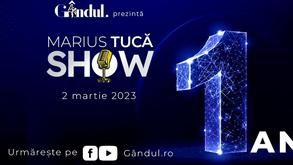 Marius Tucă Show aniversează 1 an de EXCELENȚĂ la Gândul.ro. Zeci de emisiuni fabuloase, invitați de marcă, milioane de vizualizări!