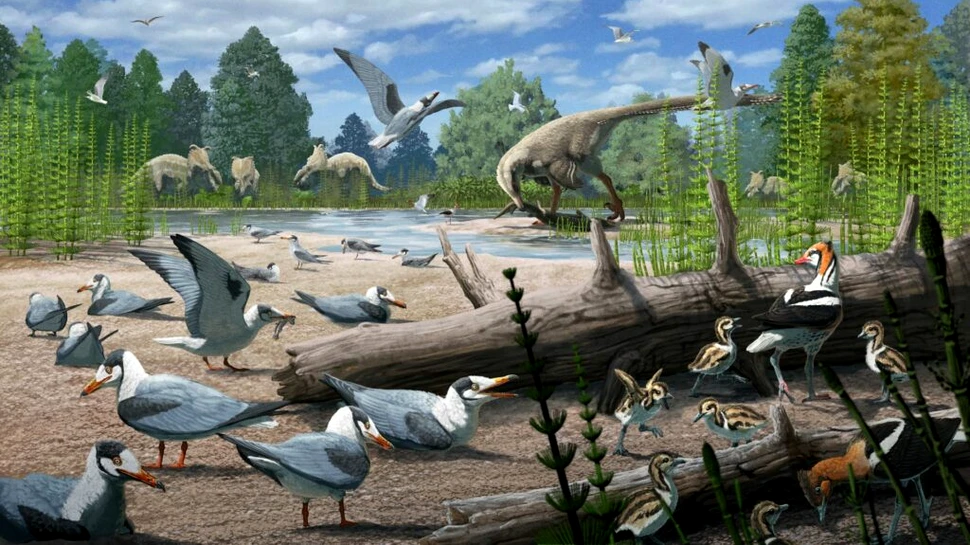 Un studiu a descoperit că păsările au trăit alături de dinozauri în Arctica