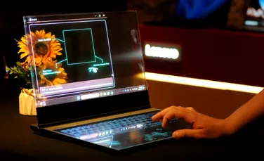 Lenovo a prezentat un laptop cu ecran transparent