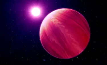 Telescopul Webb a detectat cristale de cuarț în atmosfera unei exoplanete „pufoase”