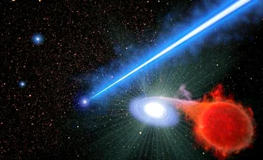 Telescopul Hubble a descoperit că jetul unei găuri negre declanșează erupții stelare