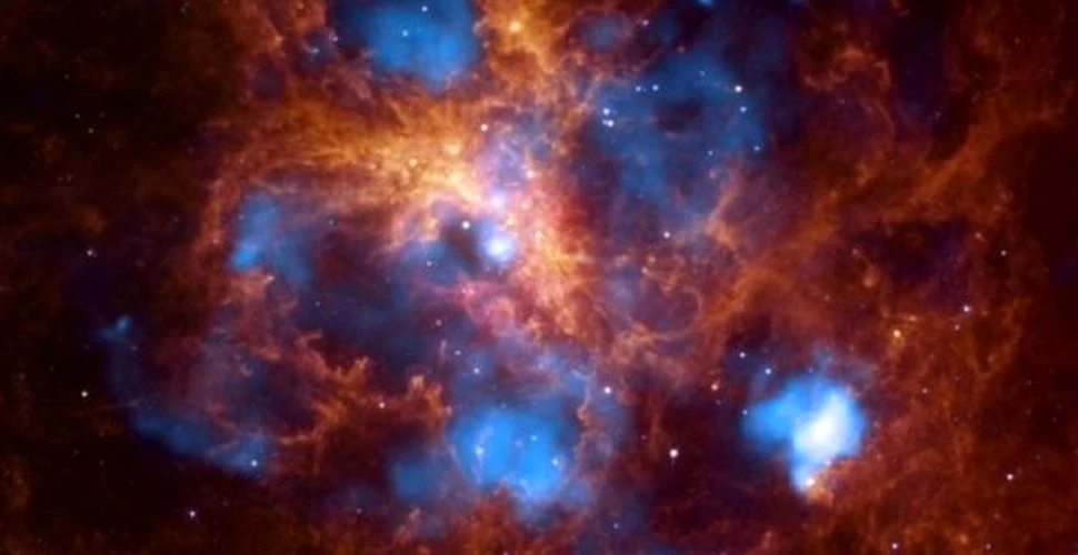 Un număr uriaş de stele cu o masă de 200 de ori mai mare decât cea a Soarelui a fost descoperit într-o galaxie vecină