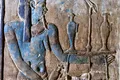 Culorile originale ale sculpturilor egiptene, dezvăluite odată cu restaurarea unui templu dedicat zeului Horus