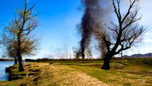 Un nou incendiu a izbucnit în Delta Dunării