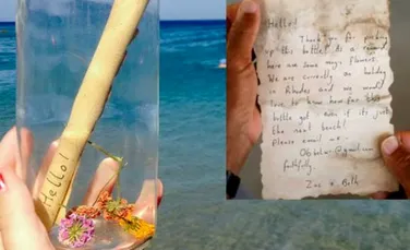 După o călătorie de 40 de zile, mesajul dintr-o sticlă a unui cuplu a ajuns la un pescar din Gaza. Ce conţinea mesajul