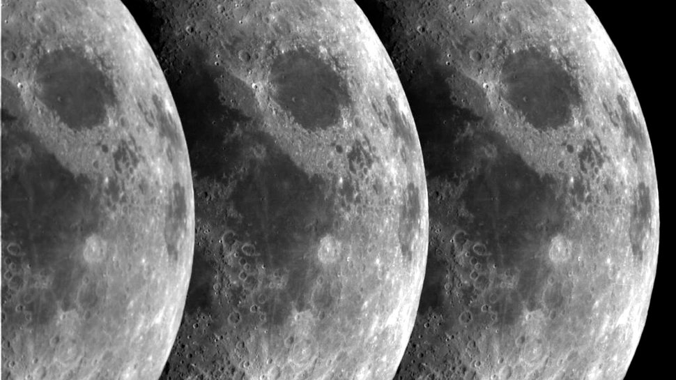 O bucată din Lună pare să orbiteze Pământul
