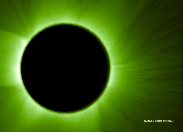 Primele imagini cu eclipsa solară artificială surprinse de misiunea europeană Proba-3