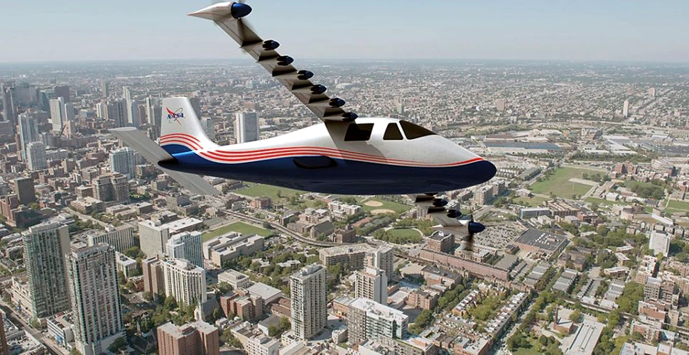 NASA va produce un avion care va zbura cu ajutorul a nu mai puţin de 14 motoare electrice – FOTO