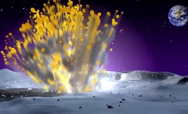 Explozie pe Lună: un impact nemaivăzut a fost vizibil cu ochiul liber de pe Terra! (VIDEO)
