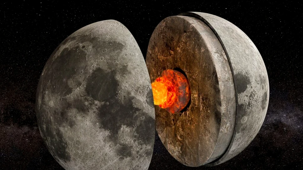 Nucleul Lunii, destul de asemănător cu cel al Pământului. Ce au detectat astronomii?