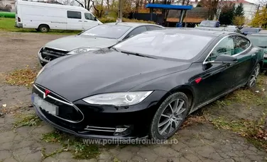 Mașină Tesla în valoare de 50.000 de euro, furată din Norvegia și găsită în Suceava
