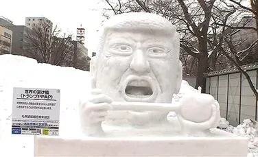 Festivalul anual al zăpezii din Sapporo, Japonia, are o „gazdă” specială: Donald Trump! – VIDEO