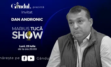 Marius Tucă Show începe luni 25 iulie, de la ora 20.00, pe gandul.ro