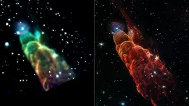 O „tornadă cosmică” a fost surprinsă de Telescopul Webb