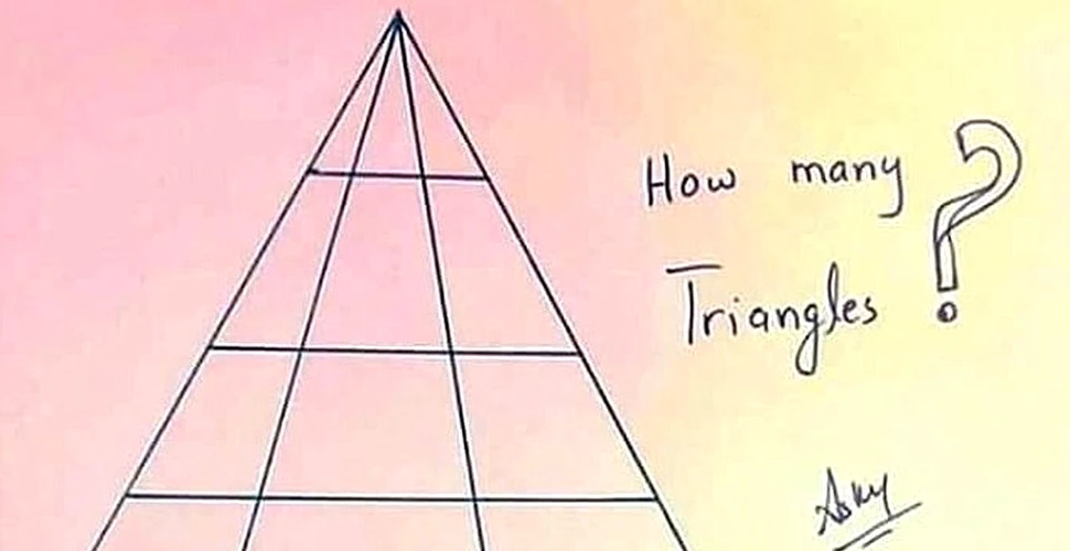 RĂSPUNS: Câte triunghiuri se află în imagine? Testul simplu care a uimit utilizatorii unei reţele sociale